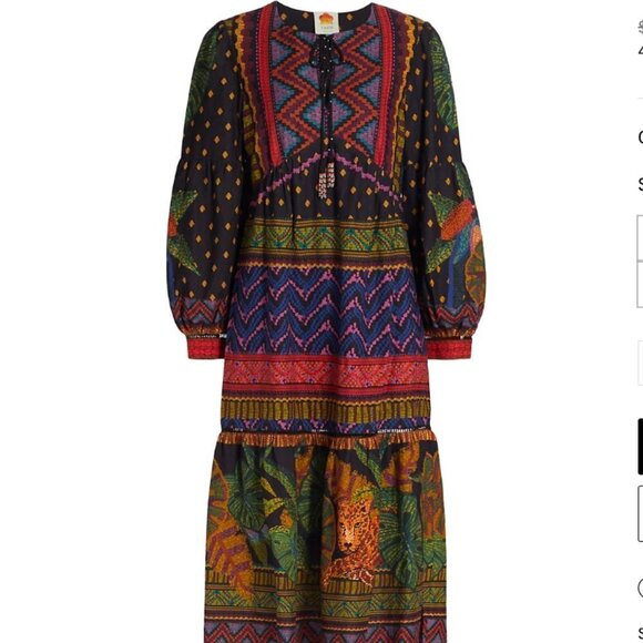 FARM Rio Dresses & Skirts - Farm Rio Women’s‎ Forest Tapestry Midi Dress